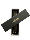 Dark brown Apple Watch band packaged in Hedonist Chicago gift box