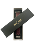 Burgundy Apple Watch band presented in Hedonist Chicago gift box