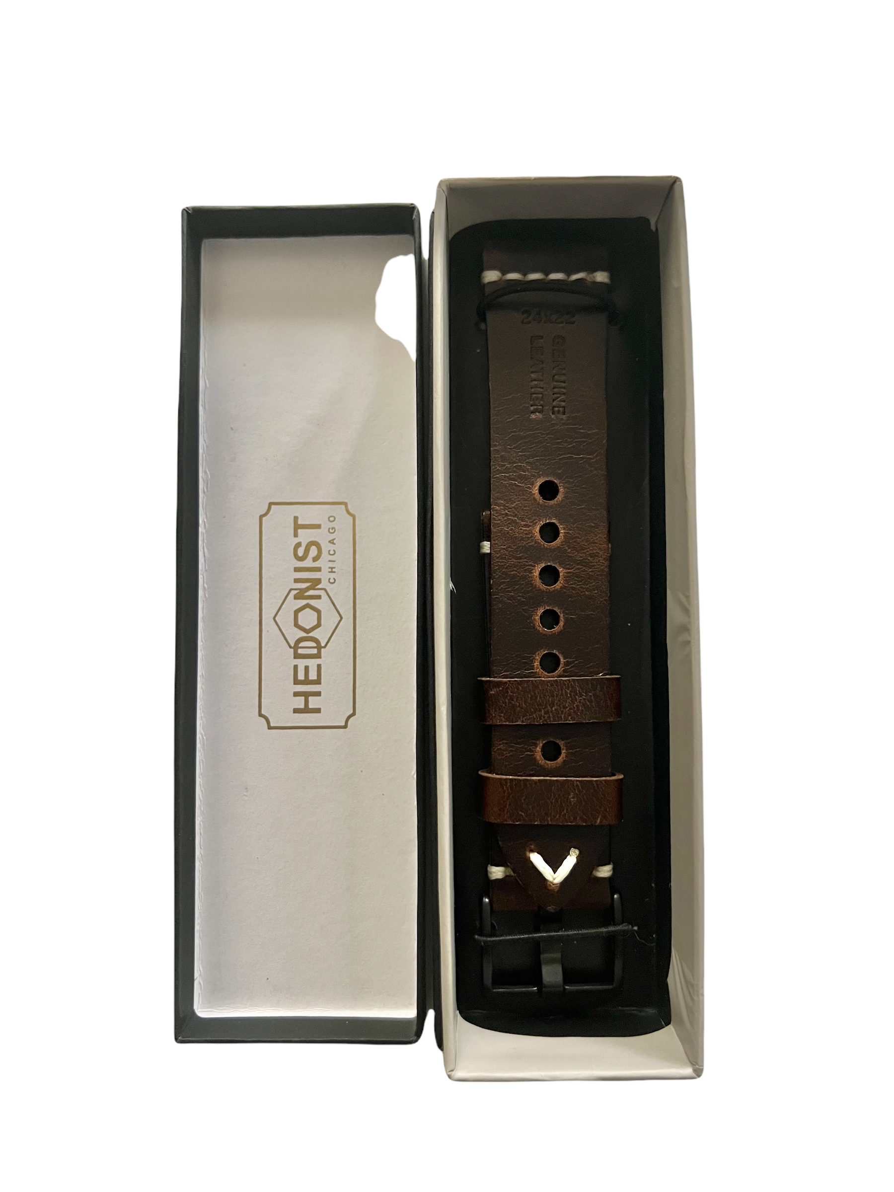 Watch Band Dark Brown Pull-Up Leather