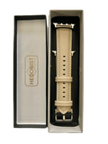 Pink gray Apple Watch band presented in Hedonist Chicago gift box