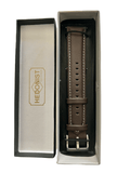 Dark brown leather watch band with quick release bars view 4 - Hedonist Chicago