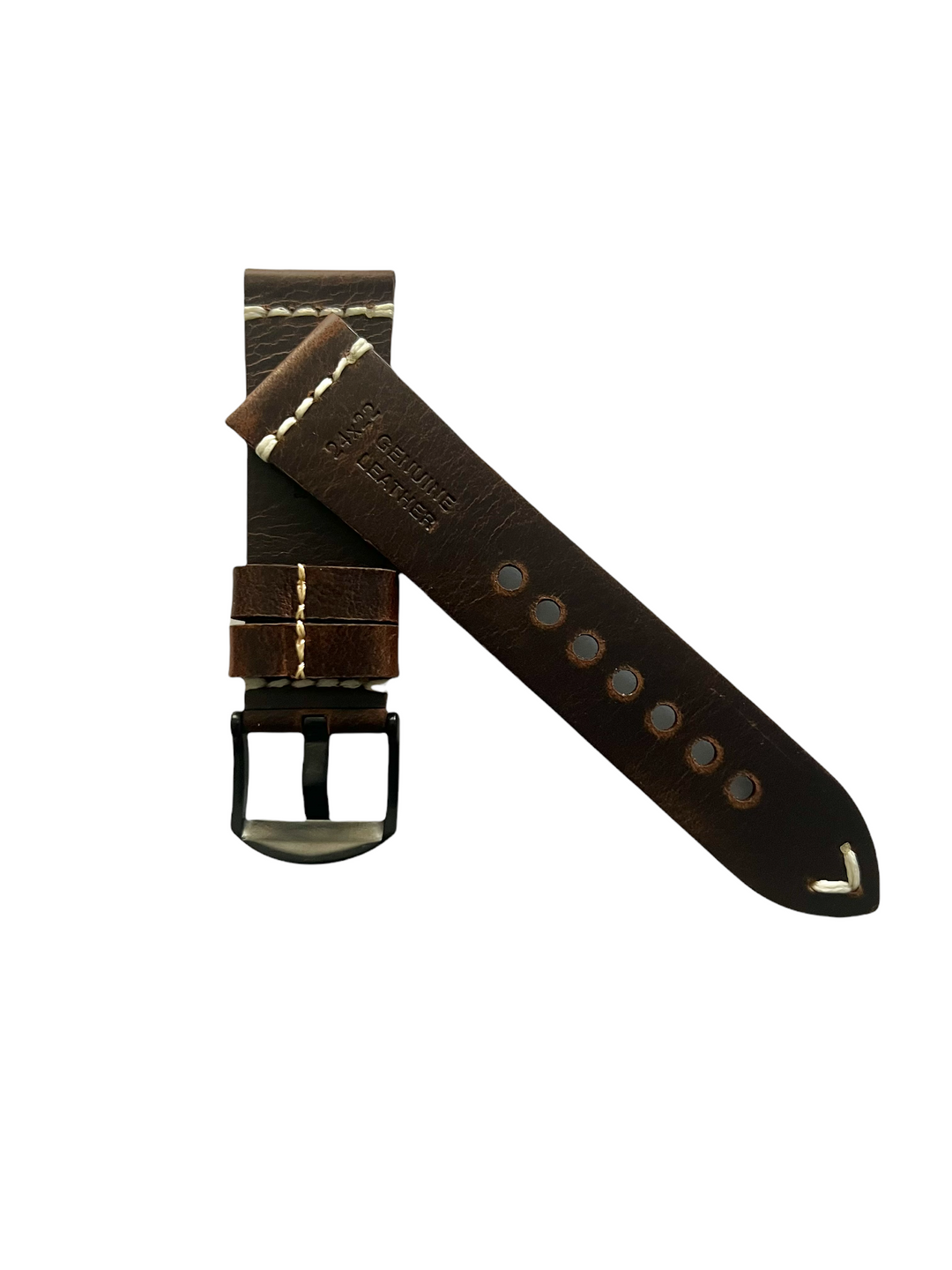 Watch Band Dark Brown Pull-Up Leather