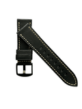 Blue padded leather Apple Watch band â€“ two-piece strap with buckle and holes | Hedonist Chicago
