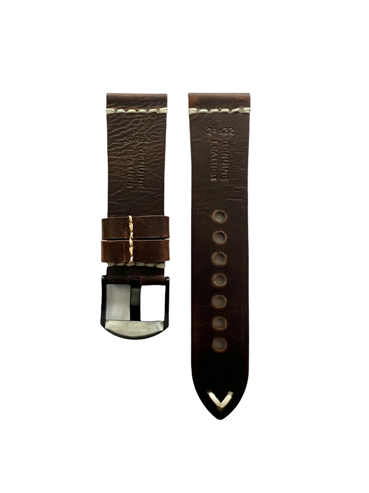 Watch Band Dark Brown Pull-Up Leather