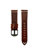 White leather Apple Watch band â€“ two-piece strap with buckle and holes | Hedonist Chicago