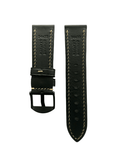 Blue padded leather Apple Watch band â€“ two-piece strap with buckle and holes | Hedonist Chicago