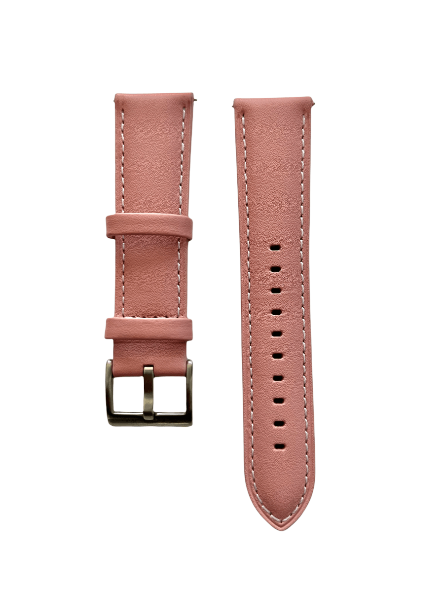 Pink leather watch band with quick release bars - Hedonist Chicago