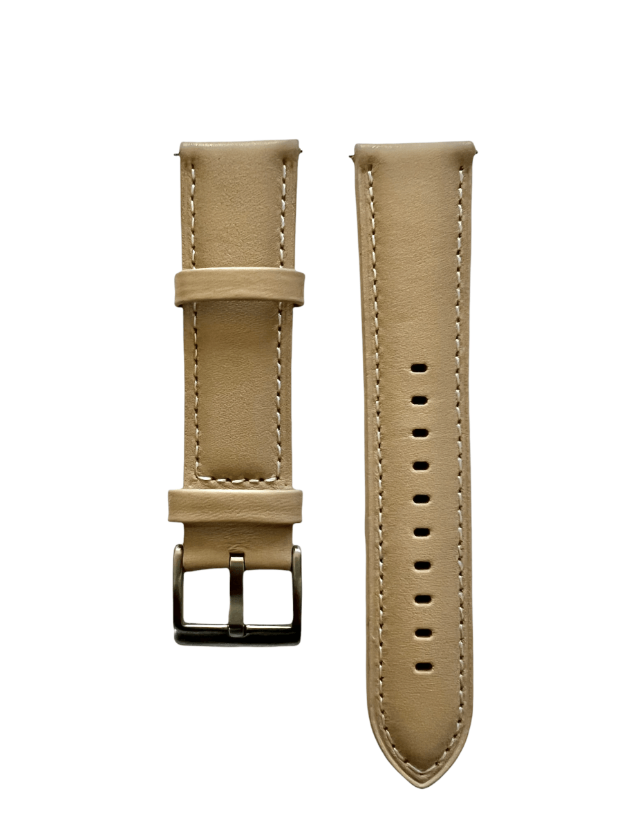 Pink grey leather watch band with quick release bars - Hedonist Chicago