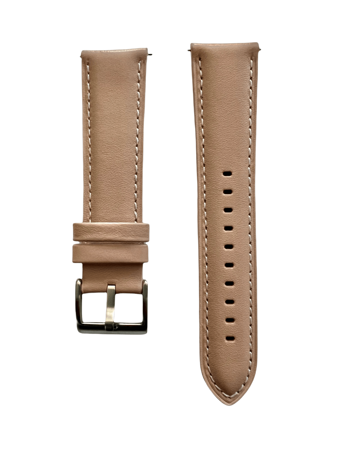 Beige pink leather watch band with quick release bars - Hedonist Chicago