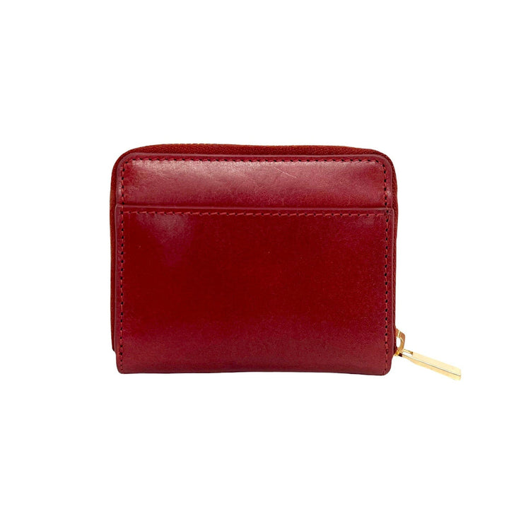 Compact Zip Wallet + Traveler Wallet Red Set