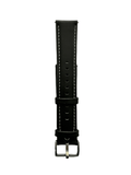 Black leather watch band with quick release bars view 2 - Hedonist Chicago