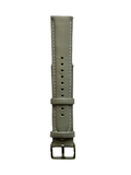 Gray leather watch band with quick release bars view 2 - Hedonist Chicago