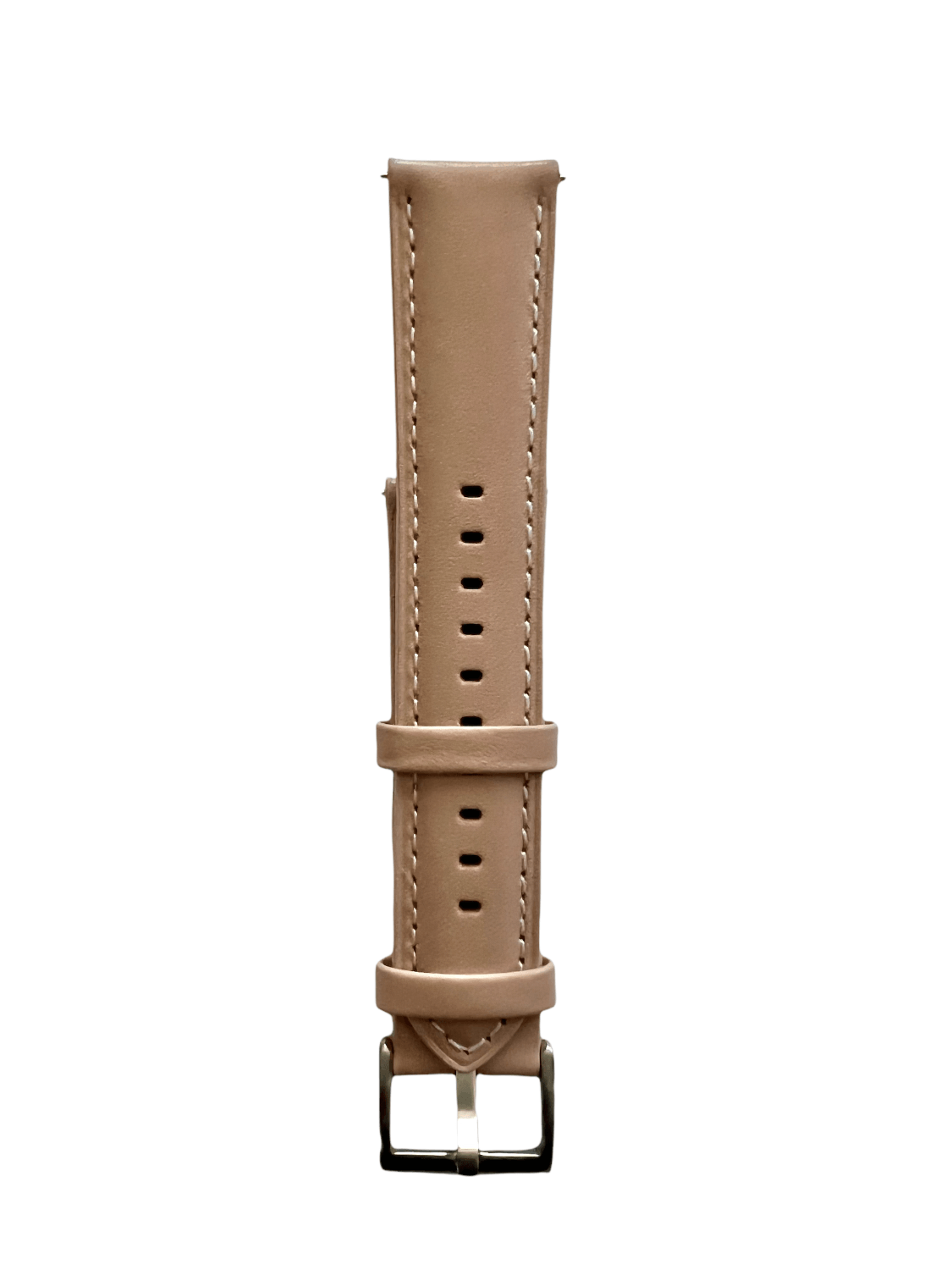 Beige pink leather watch band with quick release bars view 2 - Hedonist Chicago