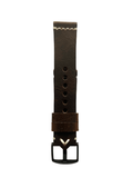 Burgundy leather Apple Watch band â€“ two-piece strap with buckle and holes | Hedonist Chicago
