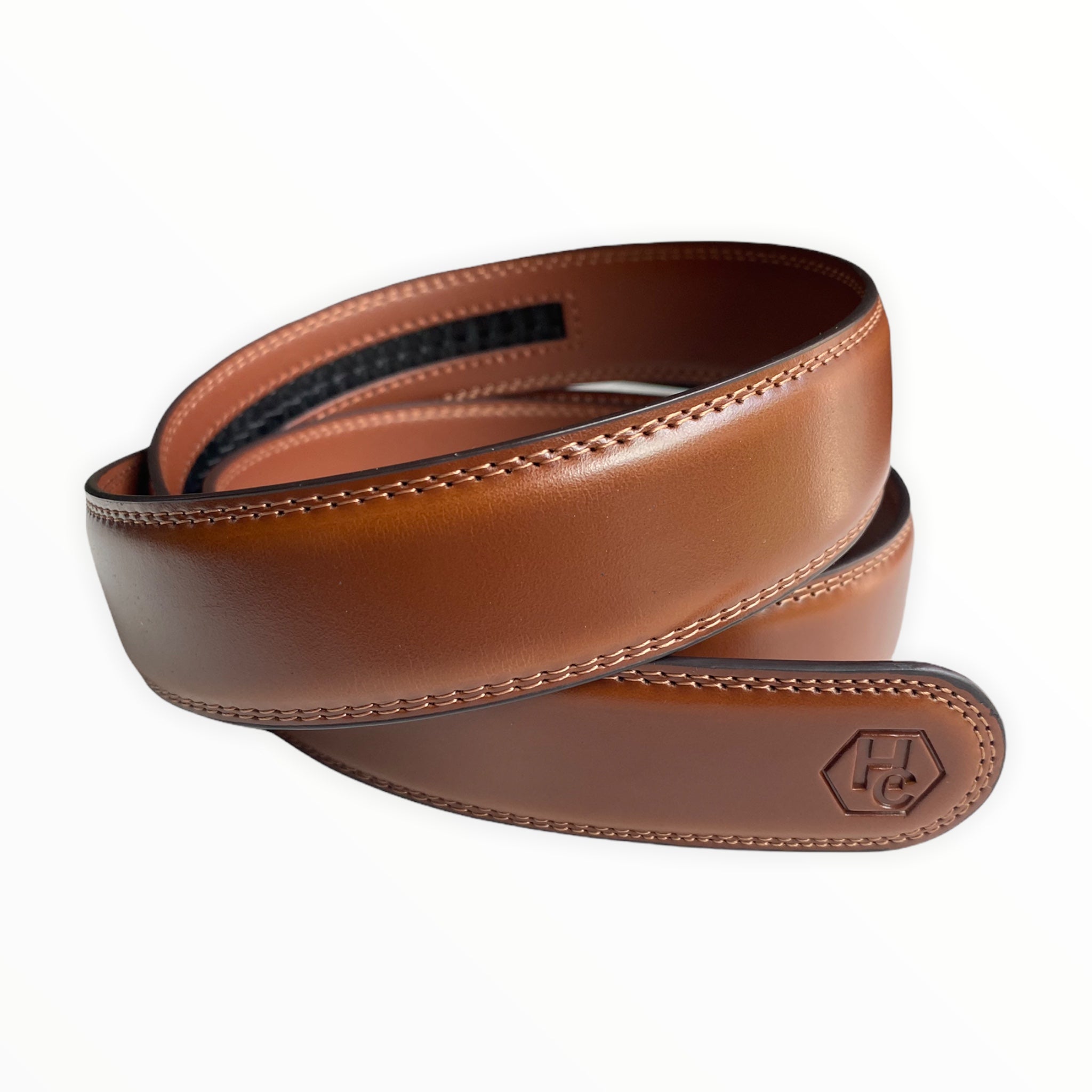 1.38" Genuine Leather Brown Strap