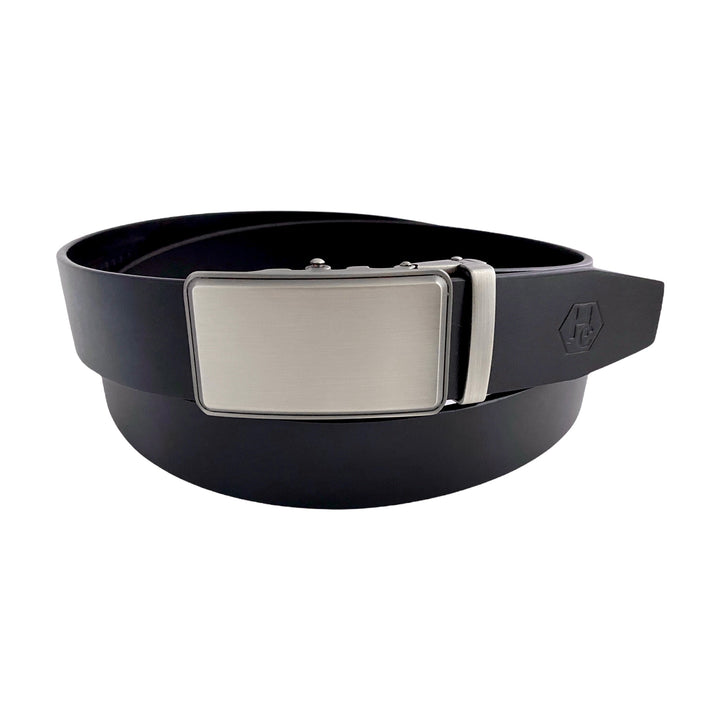  Men's Black Leather Ratchet Belt | Hedonist Chicago main view