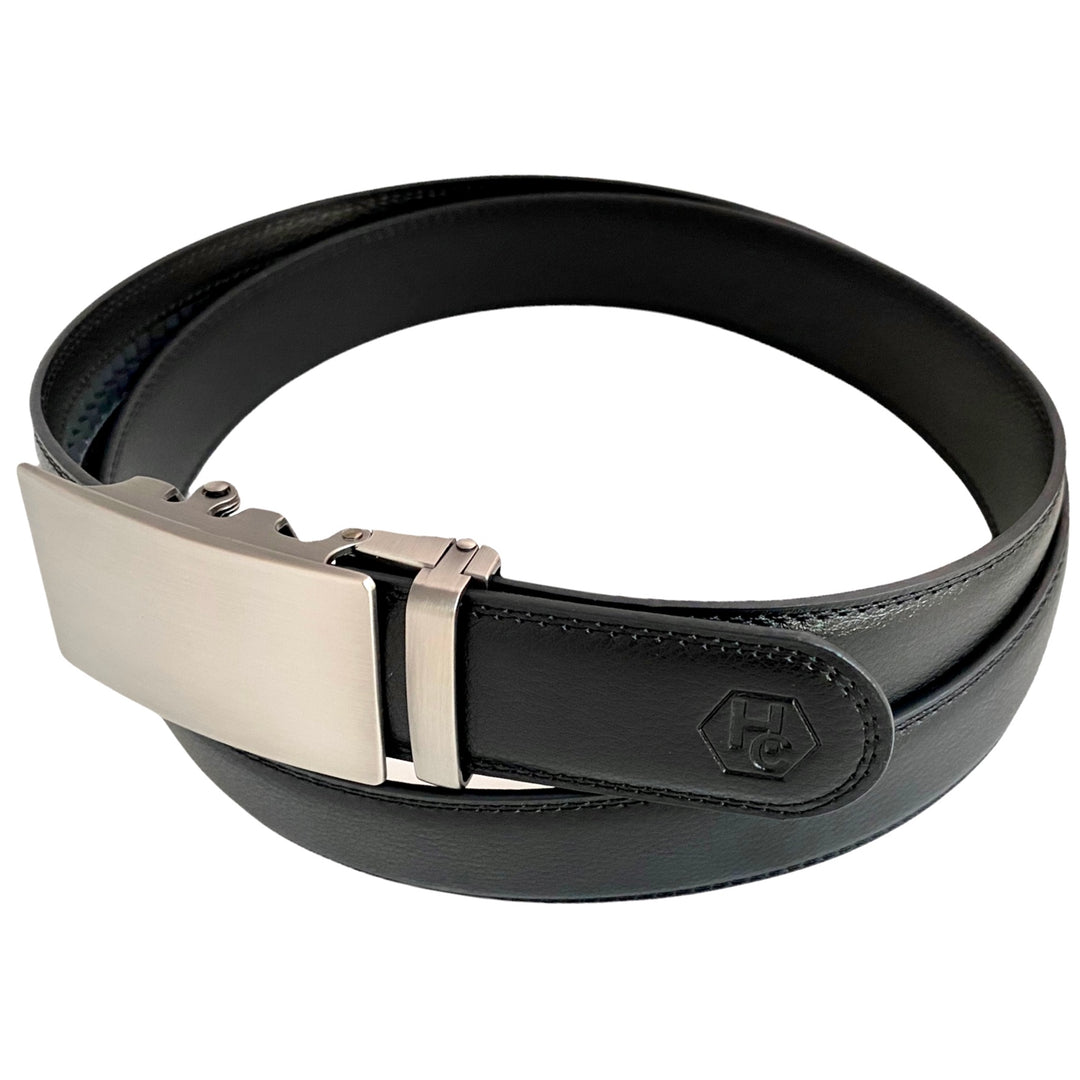 Black Leather Belt 2 | Auto Gun Metal Buckle 4 | Hedonist-Style | Chicago