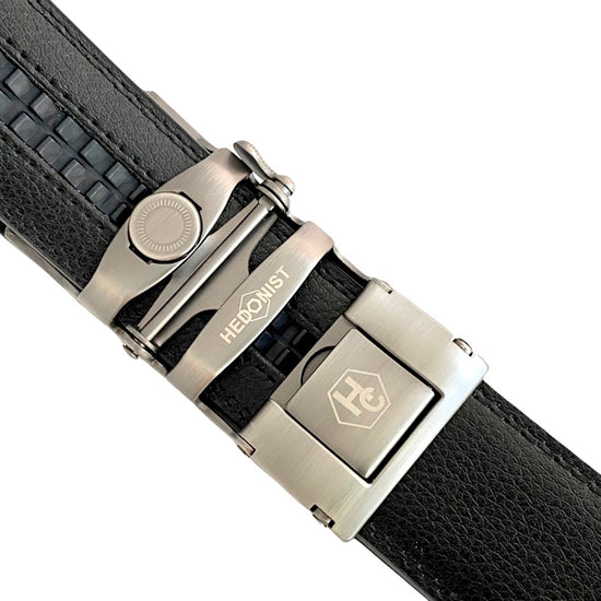 Сustom belt Black Leather Belt 2 | Auto Gun Metal Buckle 3 | Hedonist-Style | Chicago