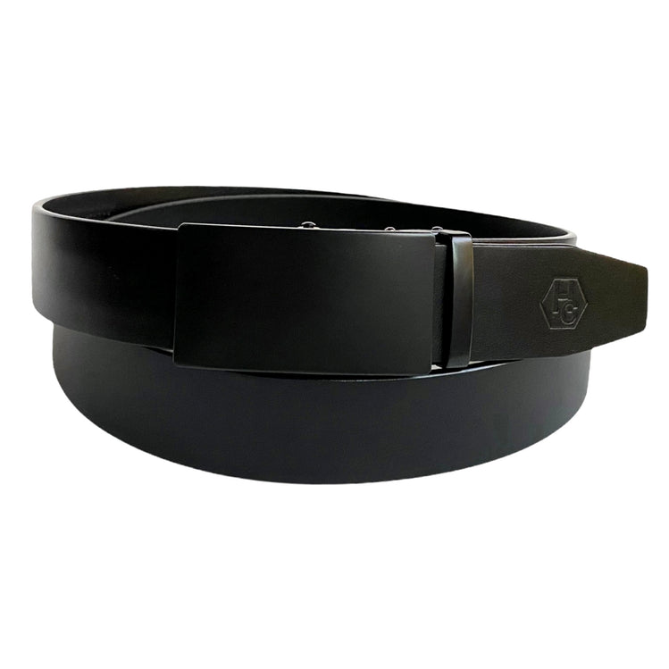 Сustom beltBlack Smooth Leather Belt Auto Belt Buckle 1 | Hedonist-Style | Chicago