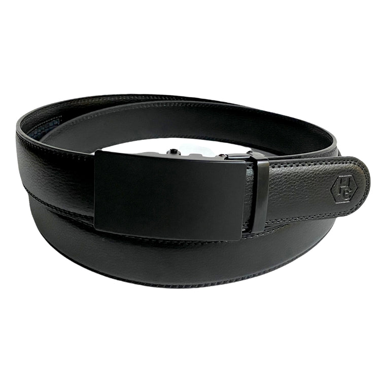 Сustom beltBlack Leather Belt Strap Automatic Black Buckle | Hedonist-Style | Chicago