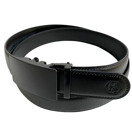 Сustom belt Black Leather Belt Strap Automatic Black Buckle 3 | Hedonist-Style | Chicago