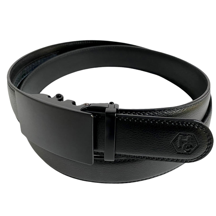 Сustom beltBlack Leather Belt Strap Automatic Black Buckle 3 | Hedonist-Style | Chicago