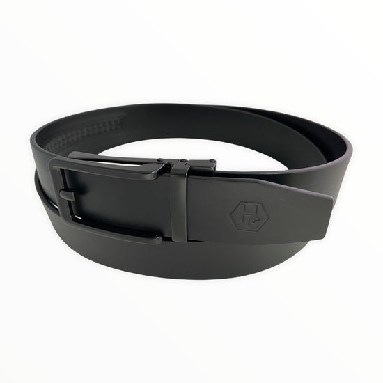 Сustom belt Leather Black Belt With Auto Hollow Black Buckle 4 | Hedonist-Style | Chicago