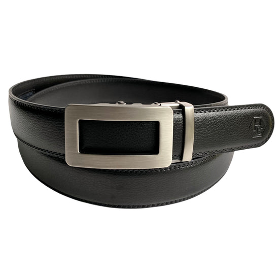 Сustom belt Black Leather Belt Strap Automatic Gun Metal Buckle | Hedonist-Style | Chicago