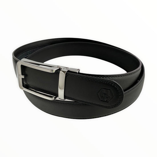 Сustom belt Black Leather Belt | Auto Hollow Silver 3 | Hedonist-Style | Chicago