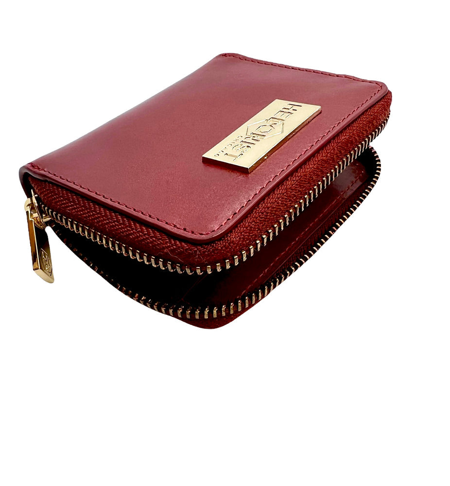 Compact Zip Wallet + Traveler Wallet Red Set