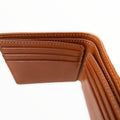 Classic bifold and traveler wallet croco cognac tan leather set view 6 - Hedonist Chicago