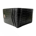 Ultra slim bifold wallet and black croc embossed leather belt set view 3 - Hedonist Chicago