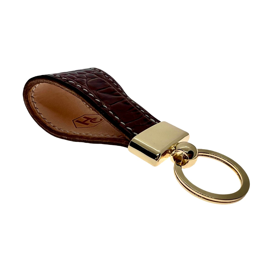 Handmade Leather Key Chain Brown