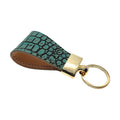 Light green leather keychain and croco green traveler wallet gift set view 3 - Hedonist Chicago