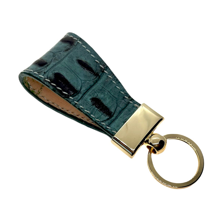 Handmade Leather Key Chain Grey