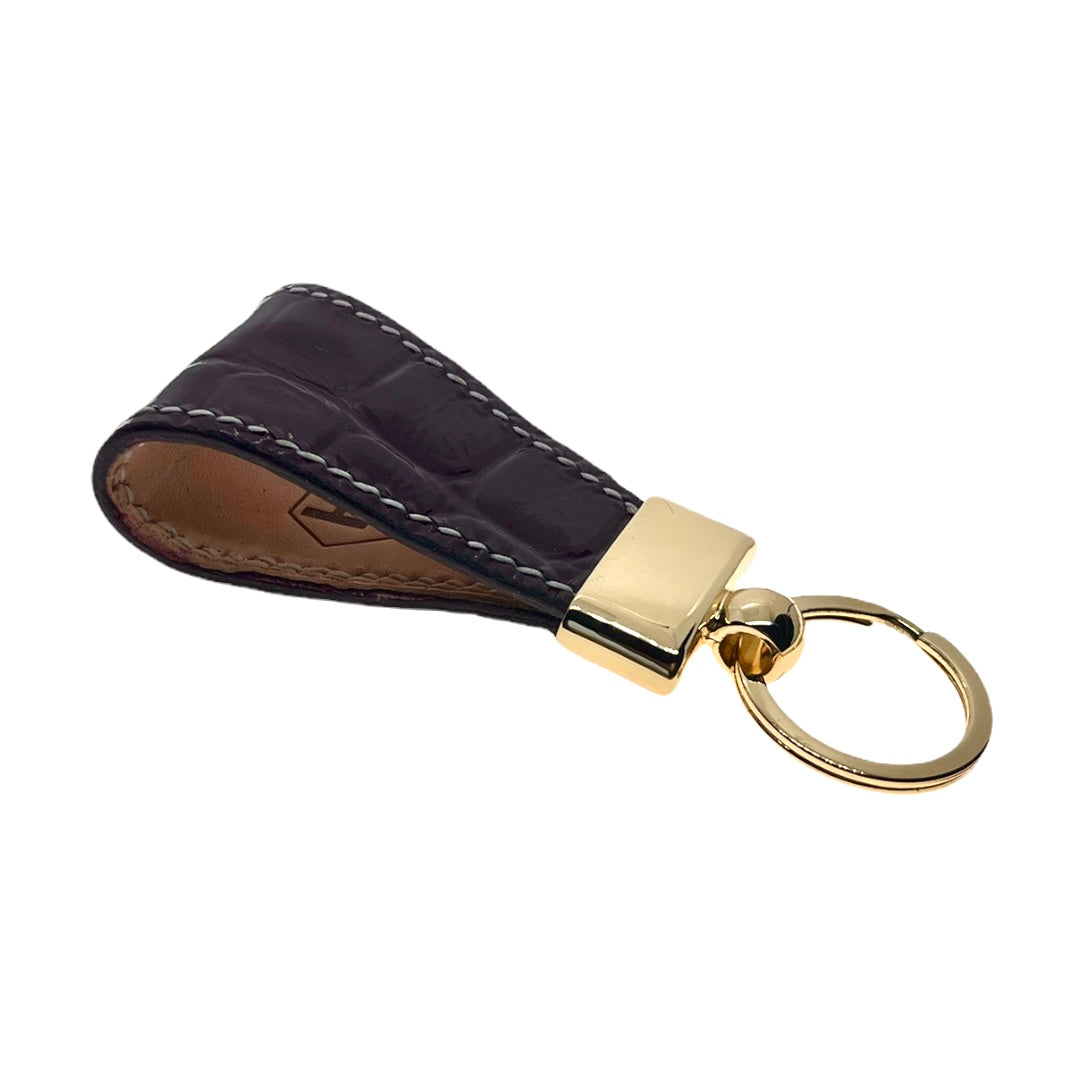 Handmade Leather Key Chain Dark Brown 25733343838359