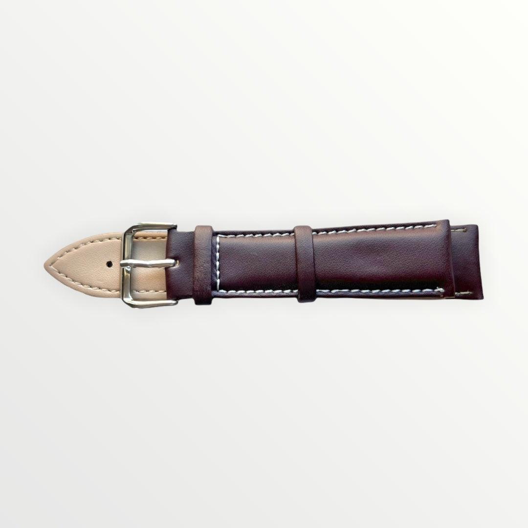 Brown genuine leather watch band for men and women view 3 - Hedonist Chicago