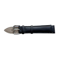 Black genuine leather watch band for women and men view 2 - Hedonist Chicago