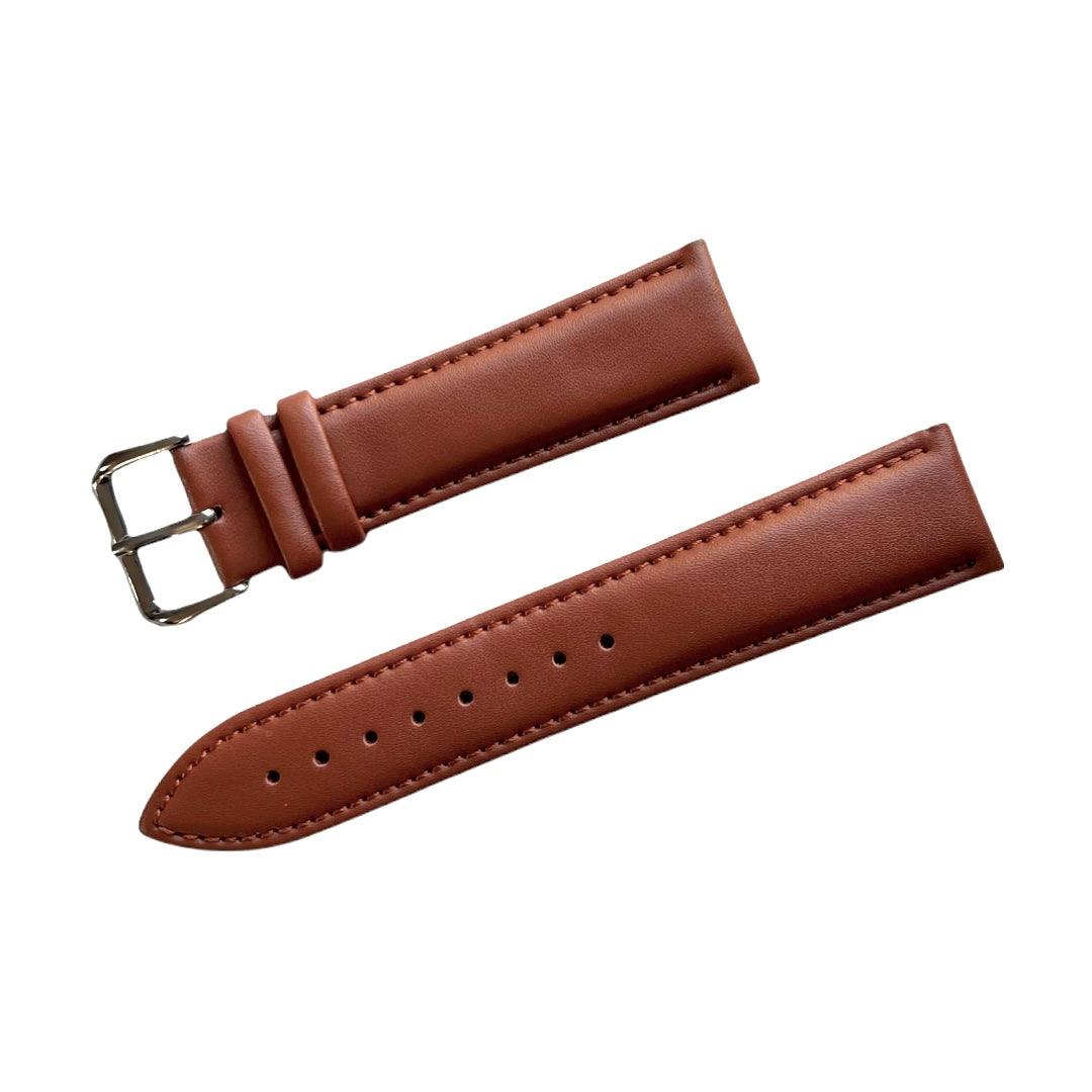 Tan genuine leather watch band for men and women view 2 - Hedonist Chicago