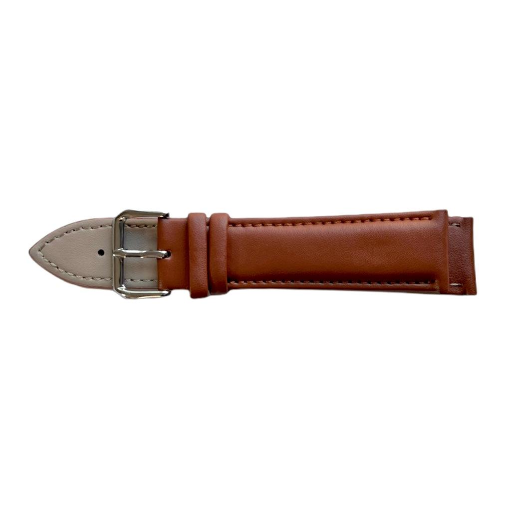 Tan genuine leather watch band for men and women view 4 - Hedonist Chicago