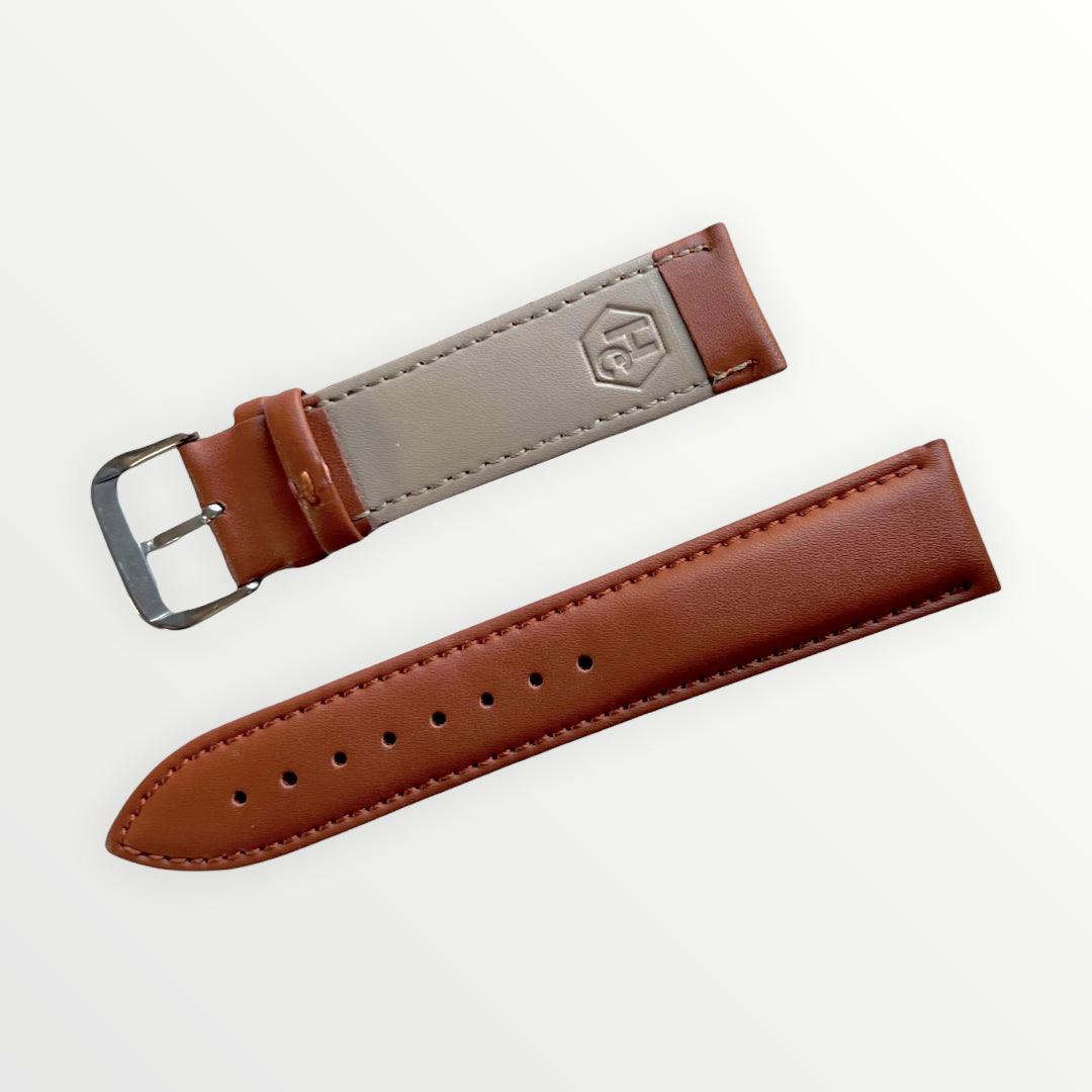Tan genuine leather watch band for men and women - Hedonist Chicago