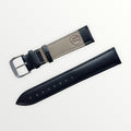 Black genuine leather watch band for women and men view 5 - Hedonist Chicago
