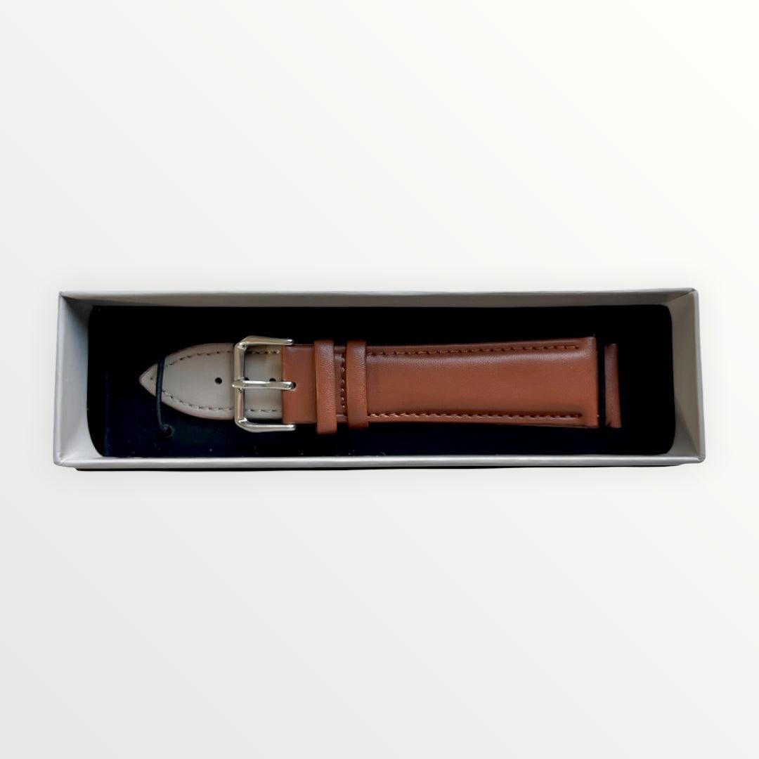Tan genuine leather watch band for men and women view 6 - Hedonist Chicago