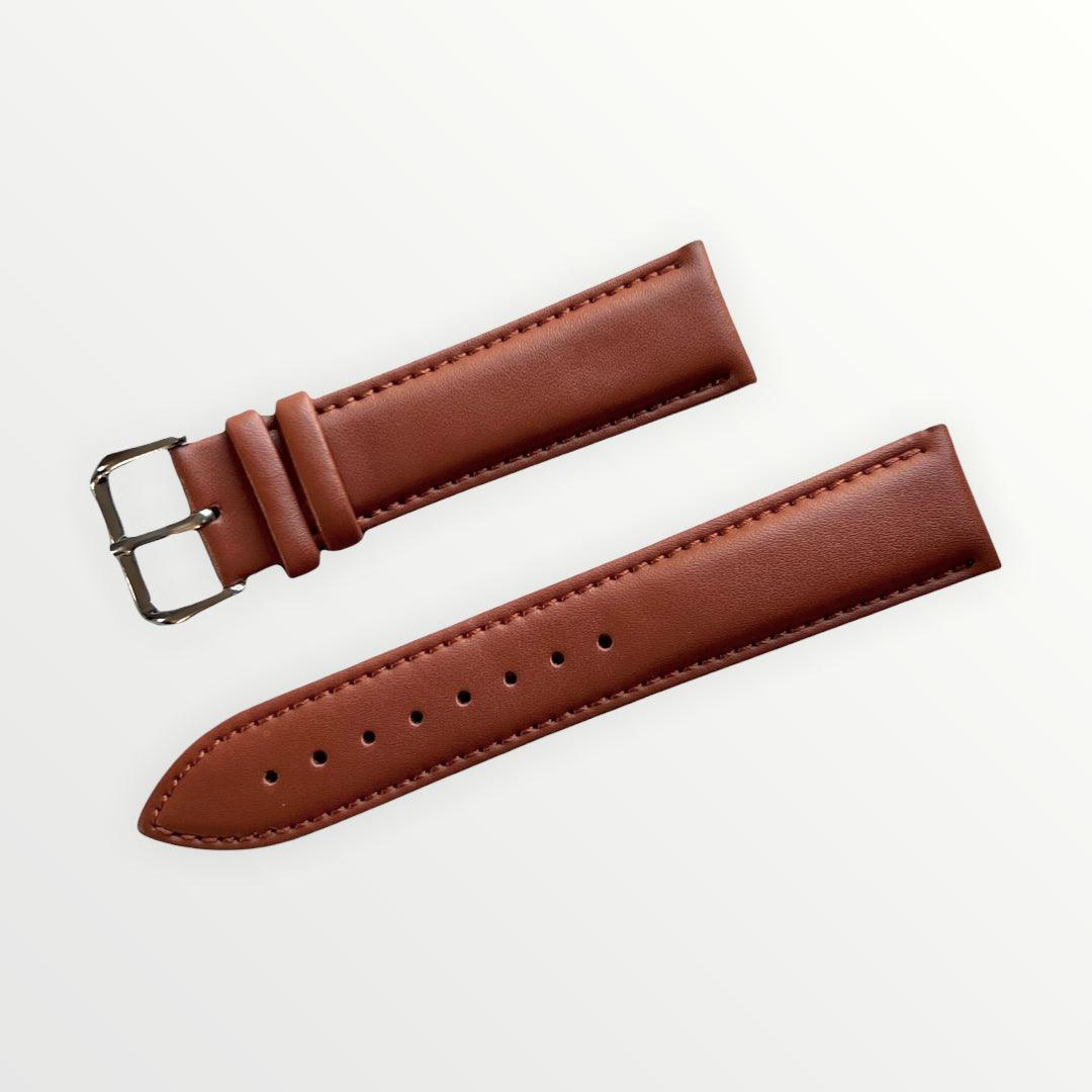 Tan genuine leather watch band for men and women view 8 - Hedonist Chicago