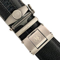 Metal Automatic belt buckle 1.38" , hardware close-up, for ratchet leather belts by Hedonist Chicago