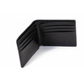 Black leather bifold and traveler wallet gift set by Hedonist Chicago