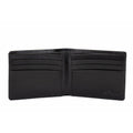 Black leather bifold and traveler wallet gift set by Hedonist Chicago
