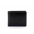 Black leather bifold and traveler wallet gift set by Hedonist Chicago