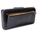 Black leather bifold and traveler wallet gift set by Hedonist Chicago