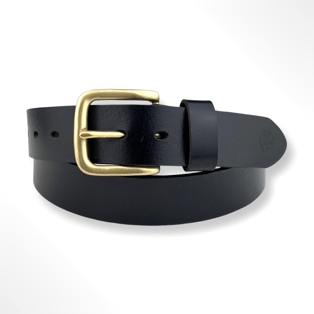 1.55" Extra Durable Genuine Leather Strap Black And 1.55" Extra Durable Buckle 02